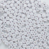 BD00084-02-silver-letter-white-opaque-coin-alphabet-beads-single-a-4×7mm